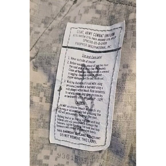 ARMY Combat Uniform Utility Coat Flame Resistant Propper International Md-Reg #1 - Picture 3 of 6